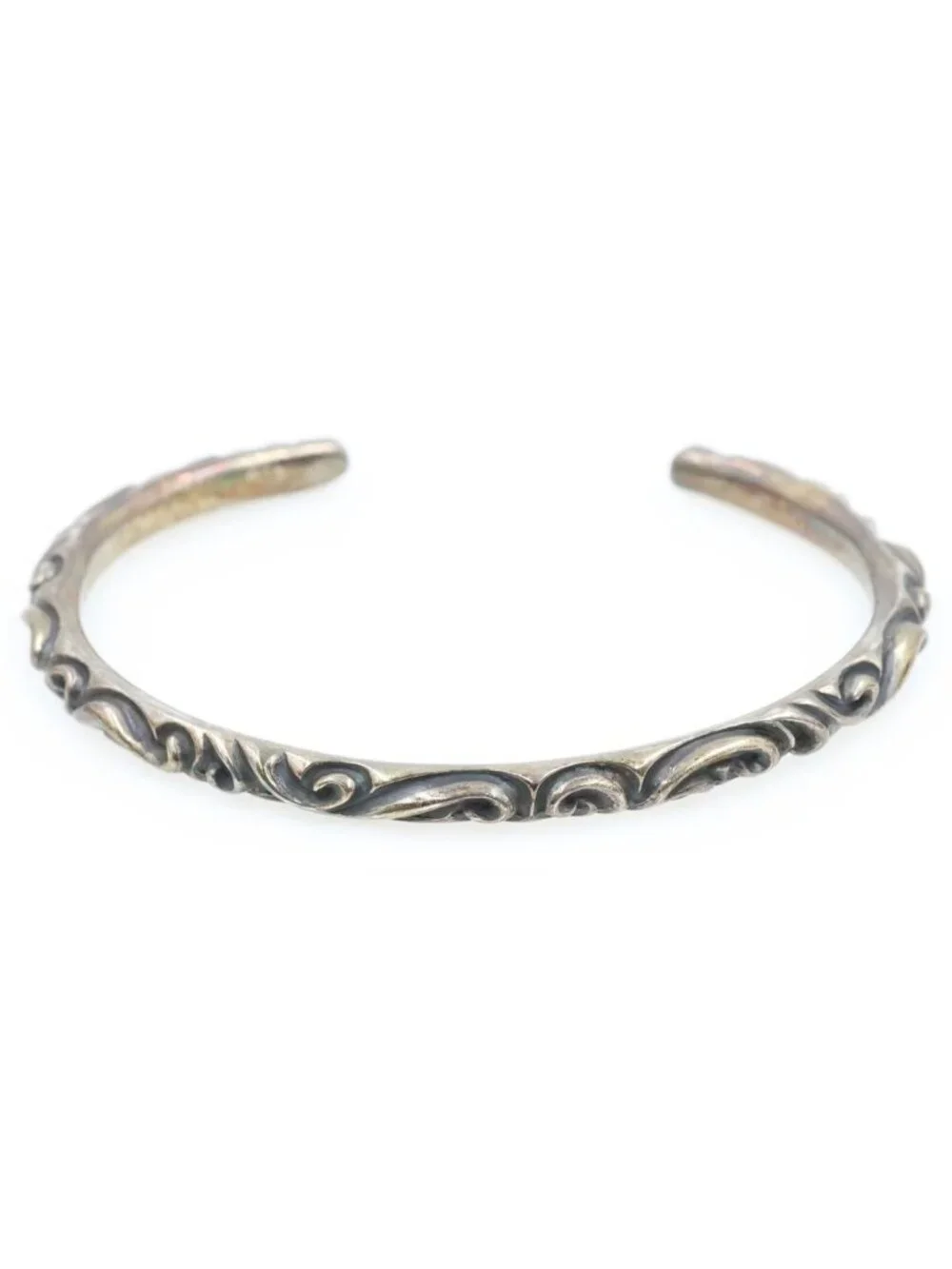 Chrome Hearts Bangle Scroll Bracelet Silver